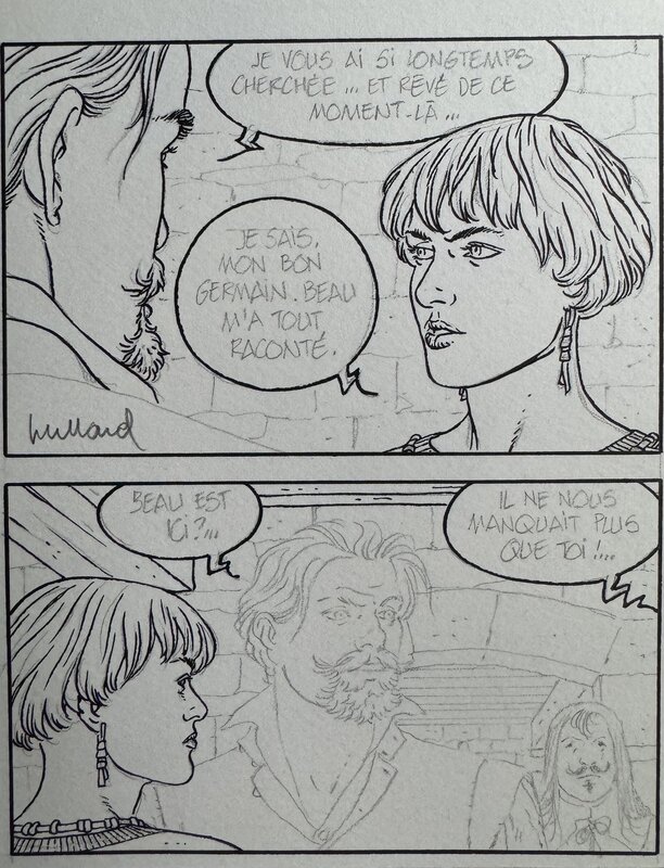 Plume au vent 3 par André Juillard - Planche originale