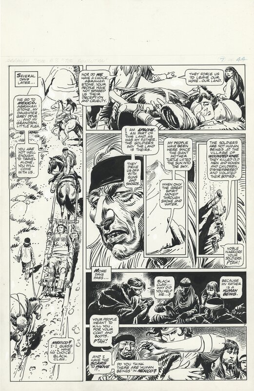 Abraham Stone #3 p7 by Joe Kubert - Comic Strip