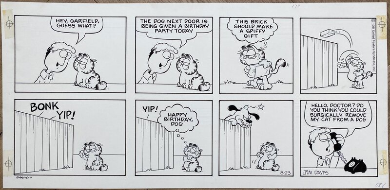 For sale - Jim Davis - Garfield - Sunday - 23.08.1981 - Comic Strip