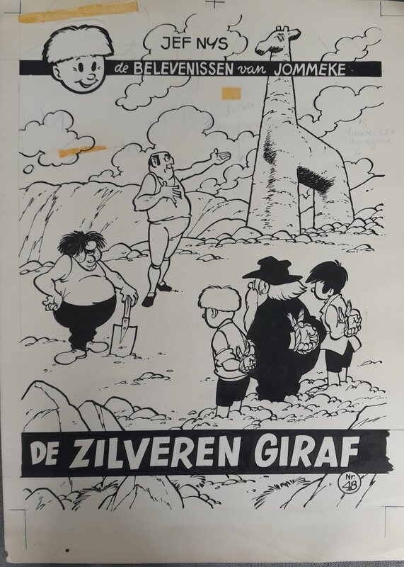 Jef Nys, Jommeke originele cover album 48 de zilveren giraf - Couverture originale