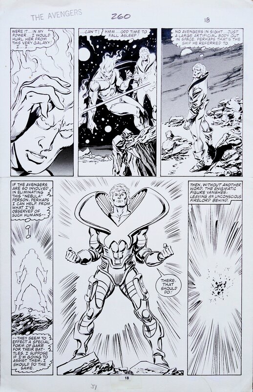 John Buscema, Tom Palmer, Roger Stern, Beyonder Secret Wars II Avengers 260 - Planche originale