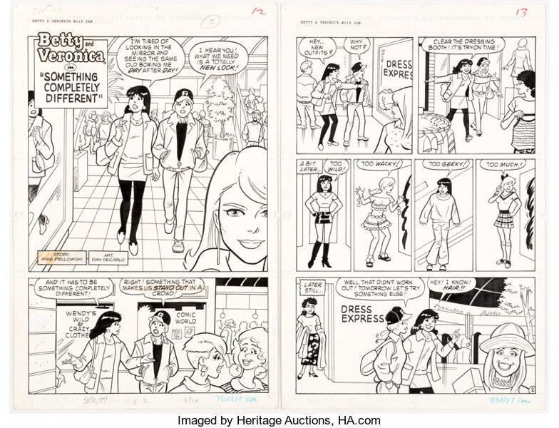 Dan De Carlo, Betty and Veronica 119 - Planche originale
