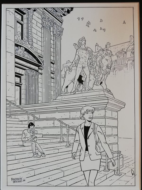 Baudouin Deville, Kathleen a la bourse - Planche originale
