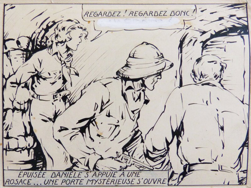 For sale - Jim ALASKA planche originale de CHOTT et COZZI vers 1942 - Comic Strip