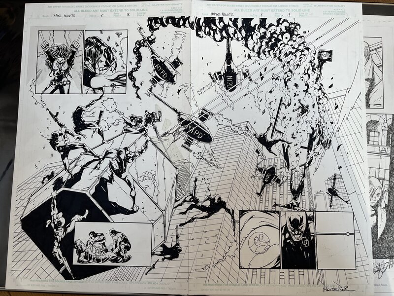 Alberto Ponticelli, Marvel Knights 6 pagg 18 and 19 - Comic Strip