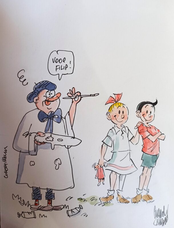 Luc Cromheecke, Charel Cambré, Suske en Wiske - Bob et Bobette - Dédicace