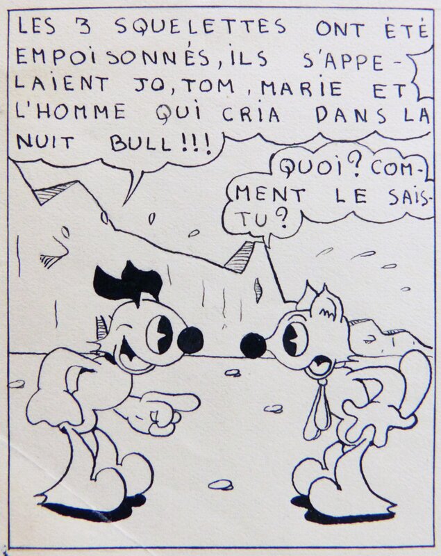 En vente - Foxy planche originale BD d'Andy DICKSON parue en 1941 - Planche originale