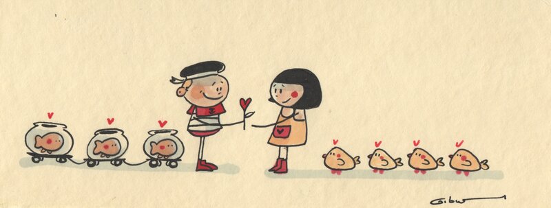 Amour par Gibus - Illustration originale