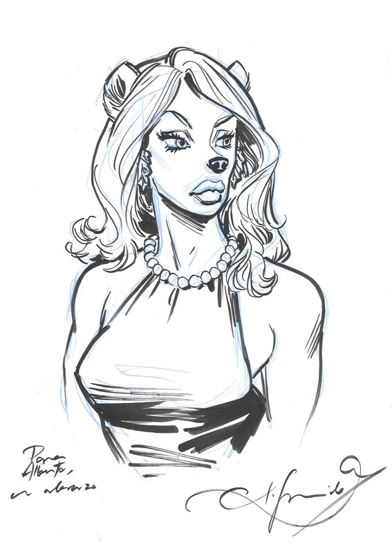 Juanjo Guarnido, Blacksad 2 - Arctic Nation (Jezabel) - Sketch