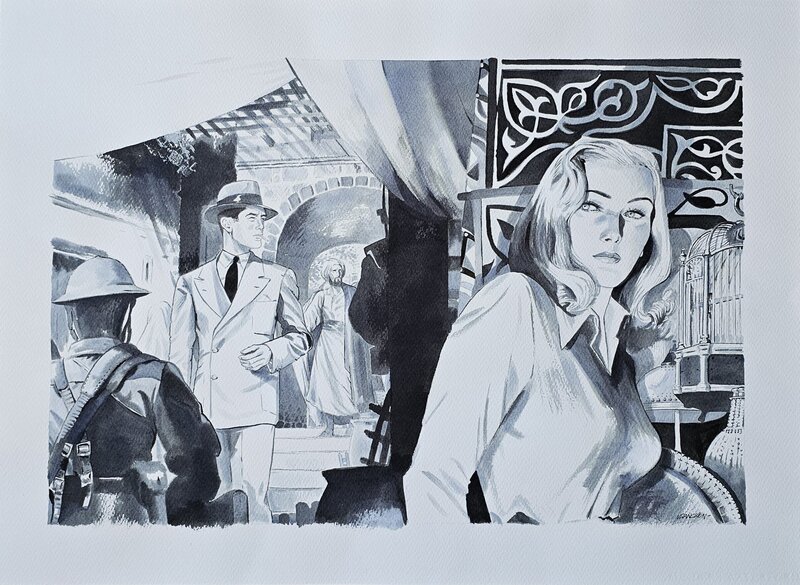 Les Enfants du Ciel by Bernard Vrancken - Original Illustration