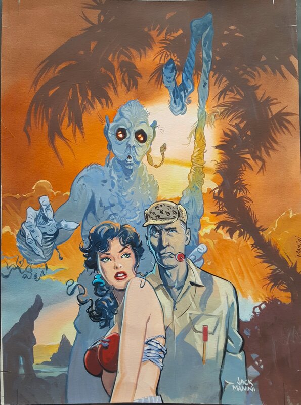 Jack Manini, Scotch Arleston, Dominique Latil, Mycroft Inquisitor - Tome#2 - La bête d’écume - Couverture originale