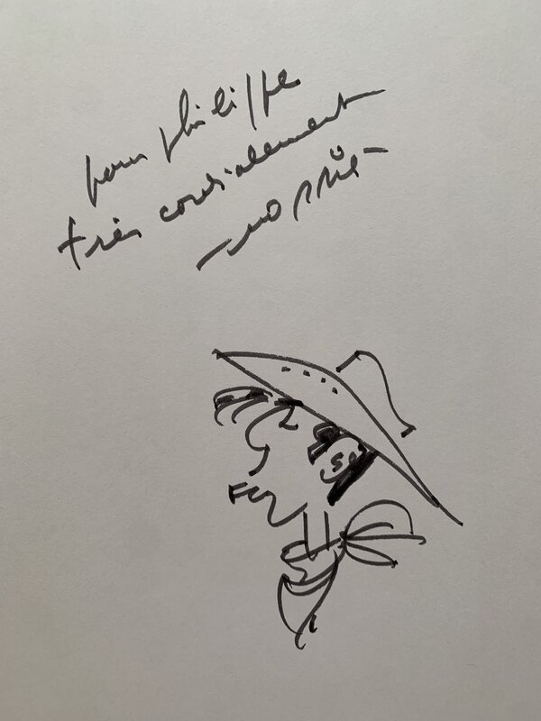 Morris, Dedicace Lucky Luke sur intégrale - Dédicace