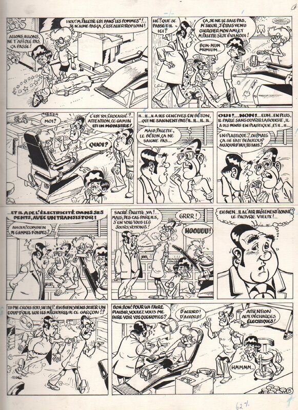 Jacques Devos, Génial Olivier chez le dentiste - Planche originale