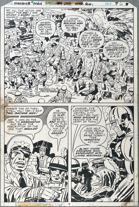 En vente - Machine Man par Jack Kirby, Mike Royer - Planche originale