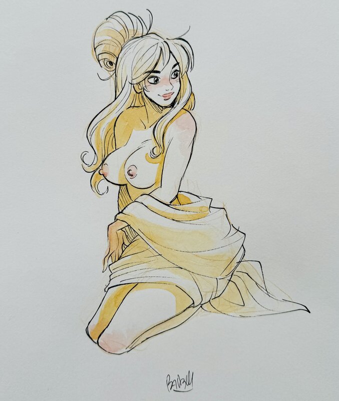 Alessandro Barbucci, Fourmille à genoux - Ekhö - Illustration originale