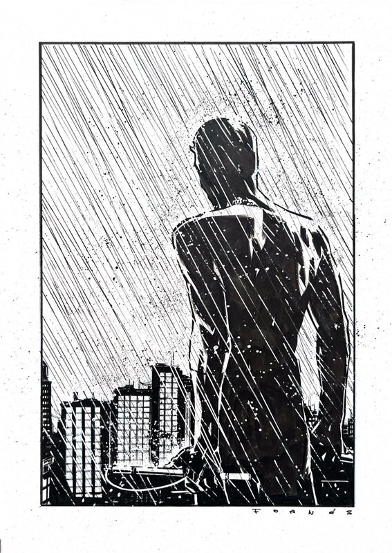 Daredevil Pin up par Jorge Fornes - Illustration originale
