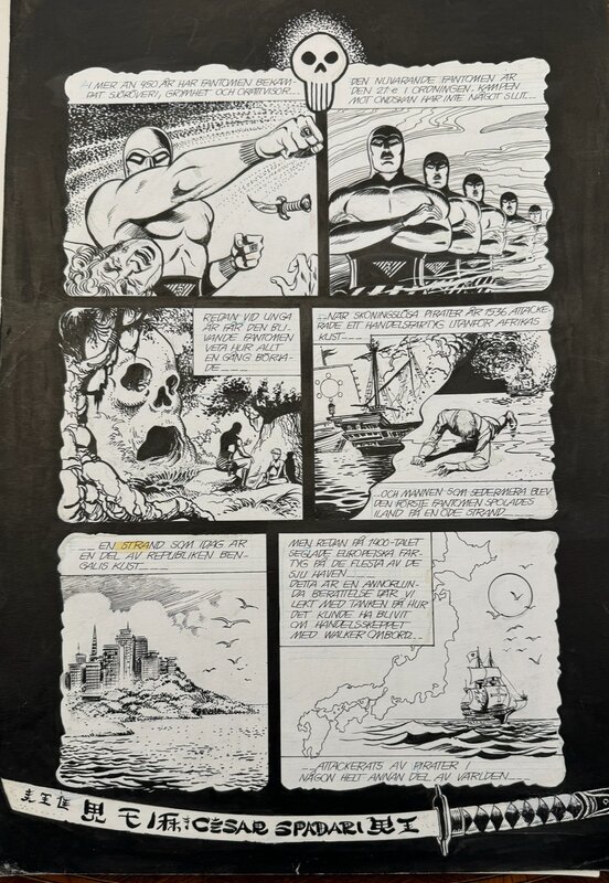 César Spadari, In Strange Land Phantom in Japan - Planche originale