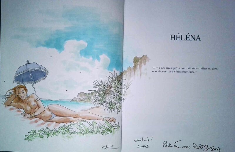 Héléna à la plage par Lounis Chabane, Jim - Dédicace