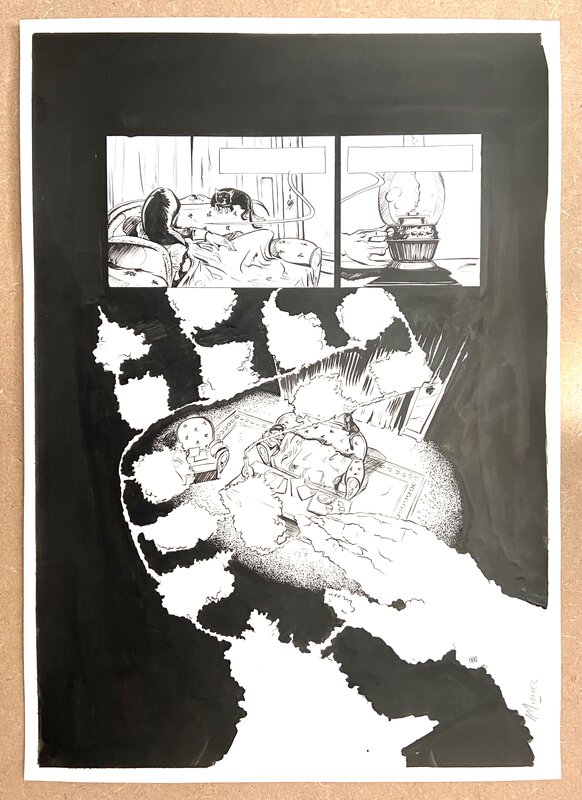 En vente - Arnaud Michel, Becky Stillborn #1 : La mort n’est qu’une ombre planche 19 - Planche originale