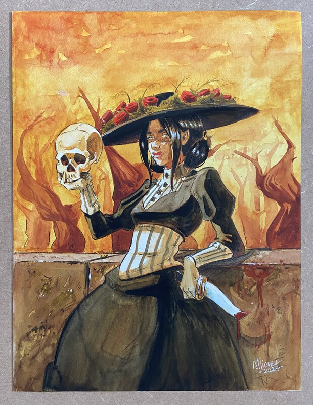 Becky Stillborn par Arnaud Michel - Illustration originale