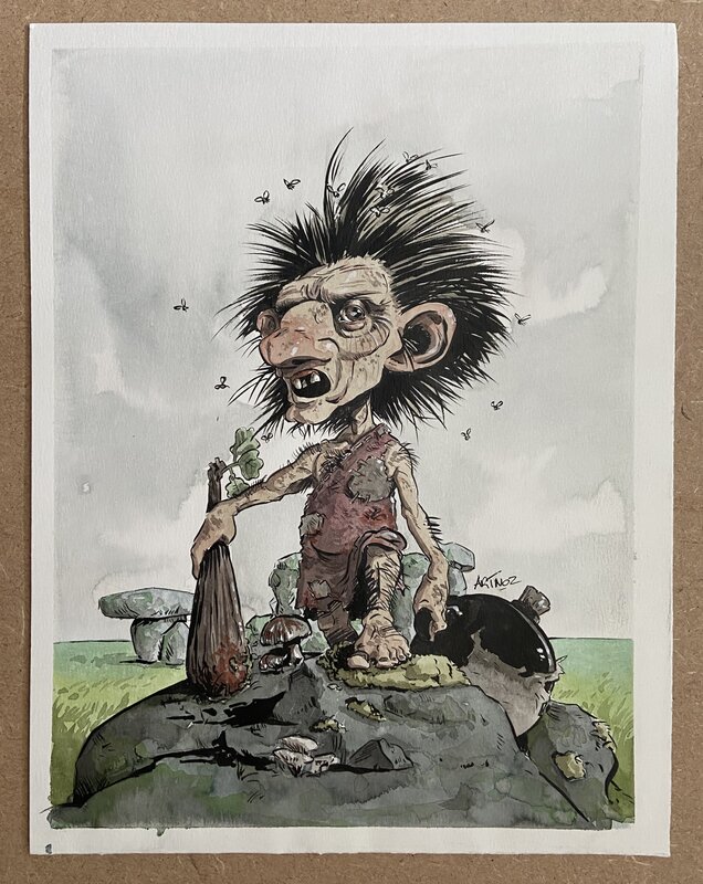 En vente - Troll par Arnaud Michel - Illustration originale
