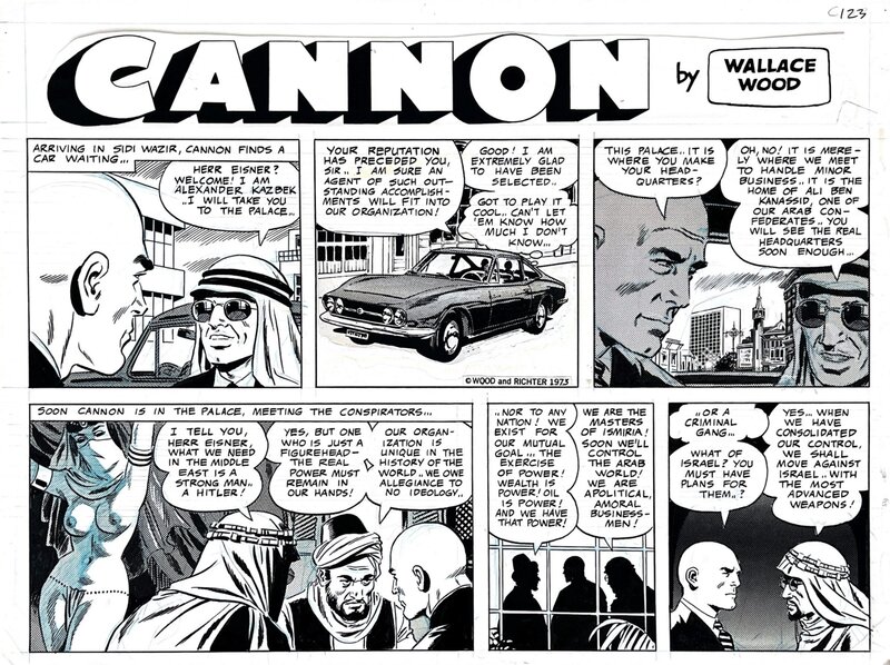En vente - Wally Wood, Cannon, C123A, strip partiel - Planche originale