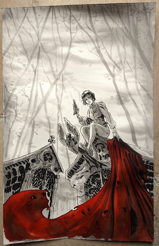 Drapeau rouge par Tiburce Oger - Planche originale