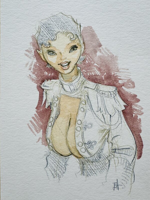 For sale - Jean-Baptiste Andréae, Manie Ganza en Madame Loyale - publiée - Original Illustration