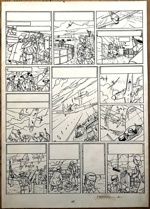 Berserik, Teun - Blake & Mortimer T25 - La Vallée des Immortels 1 - 2018 - Planche originale