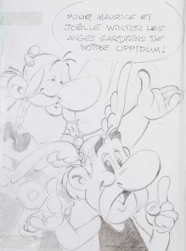 Albert Uderzo, Astérix & Obélix dédicace - Sketch