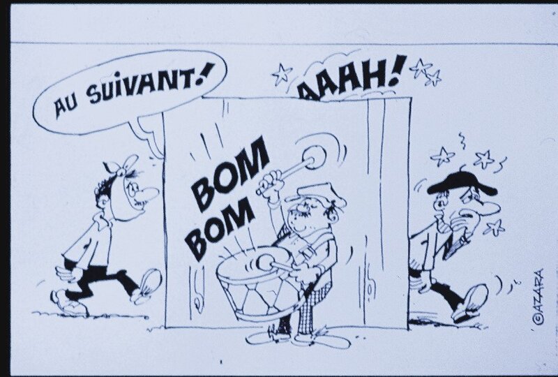 Jo-El Azara, Image dessinée du dentiste. - Dédicace