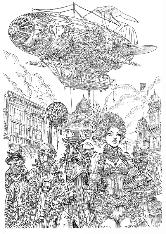 Arkadiusz Klimek, Maciej Jasiński, Astéroïde de l'anarchie - encre - Illustration originale