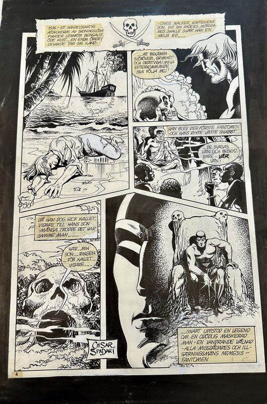 Fantome du Bengale par César Spadari - Planche originale