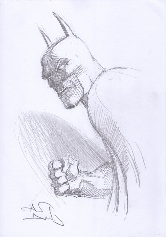 Batman par Alan Davis - Illustration originale