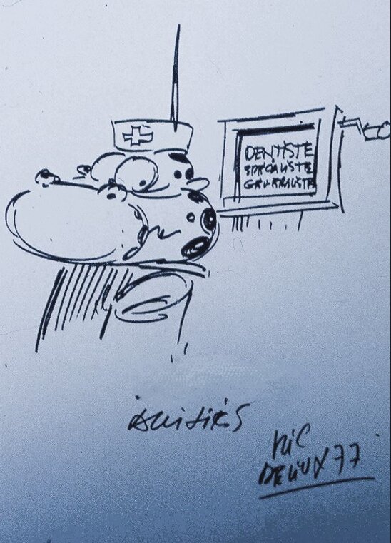 Mic Delinx, Image Image dessinée du dentiste. - Sketch