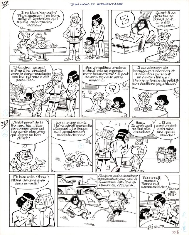 Gos, Le Scrameustache, D'où viens-tu, Scrameustache ? - Planche originale