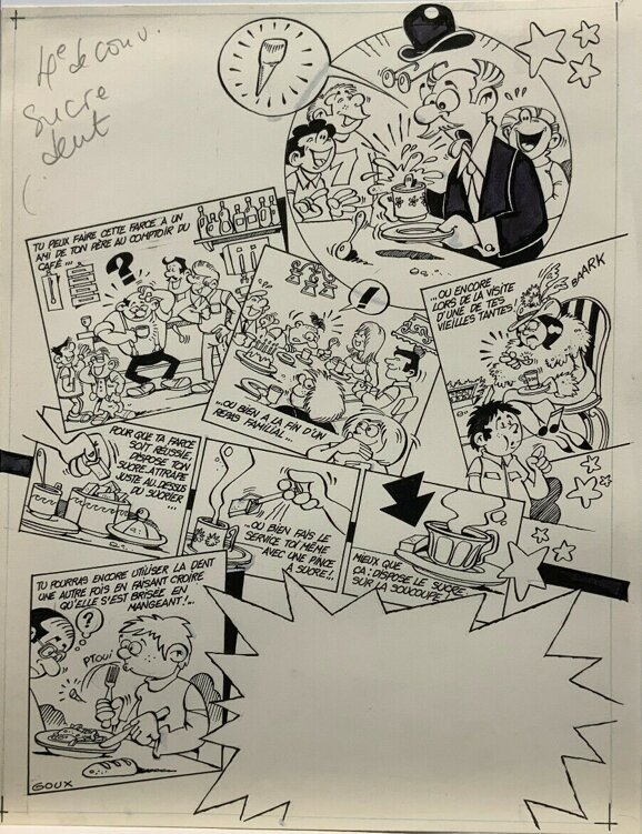 Christian Goux, La fausse dent (Dentiste) - Planche originale