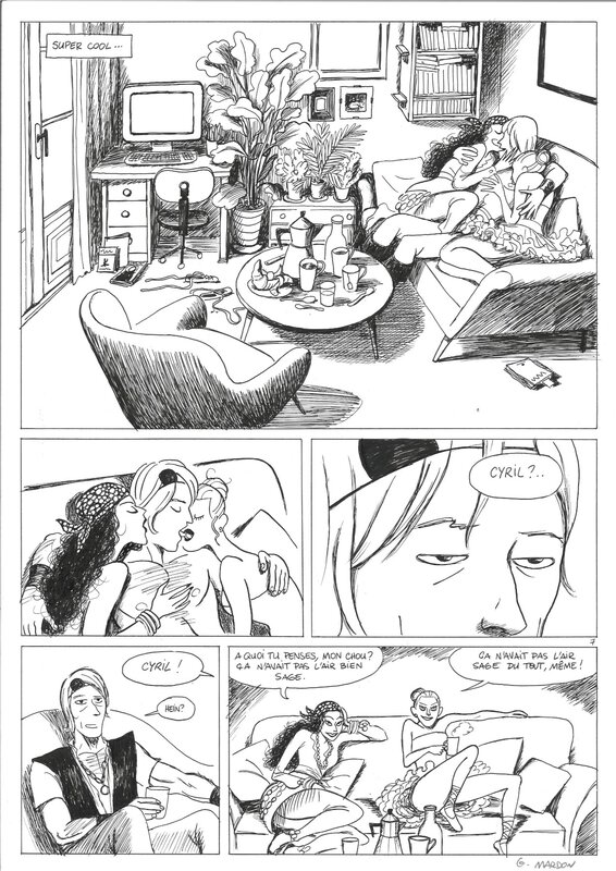 Grégory Mardon - L'extravagante comédie du quotidien tome 2 p09 - Planche originale