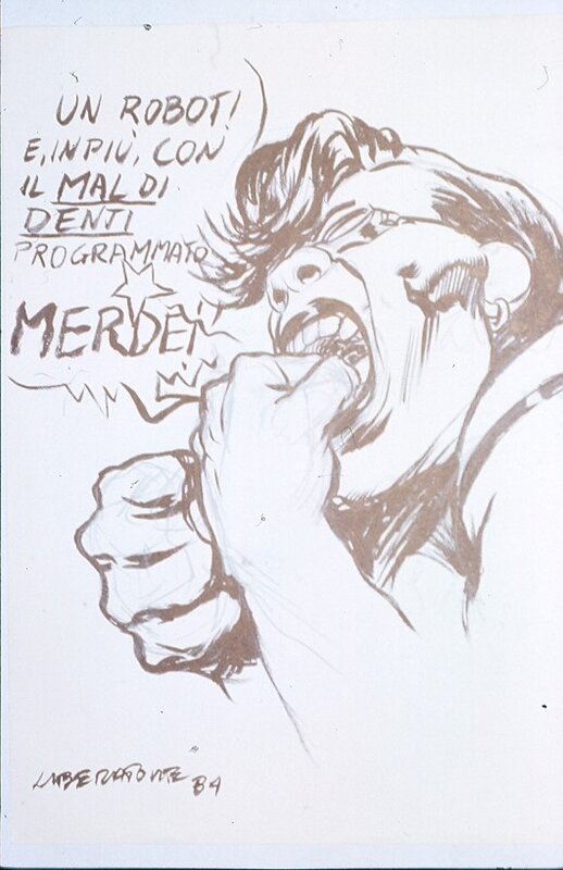 Tanino Liberatore, Image dessinée du dentiste. - Dédicace