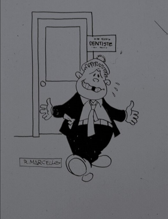 Carlo Marcello, Image dessinée du dentiste. - Sketch