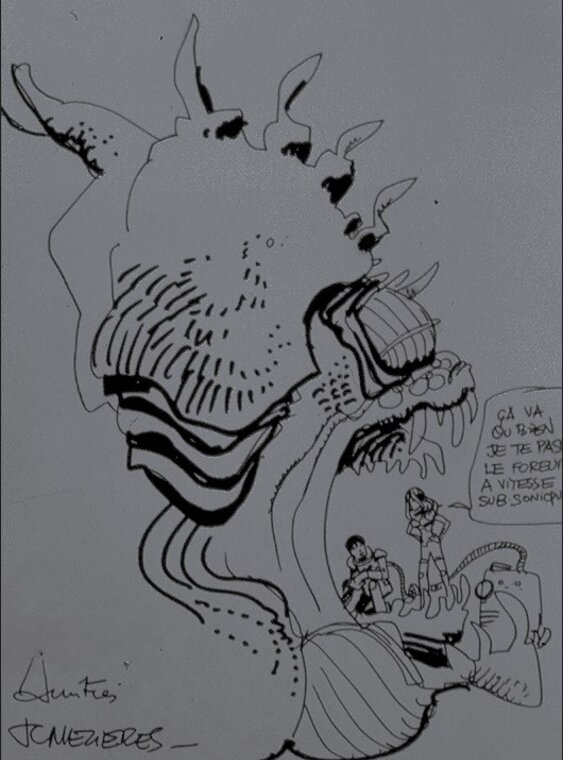 Jean-Claude Mézières, Image dessinée du dentiste. - Dédicace