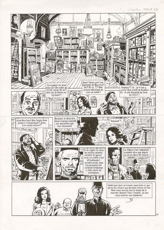 En vente - Jean-François Charles, Planche originale 29 de Le Décalogue, tome 3, Le météore - Planche originale