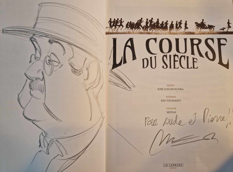 Dédicace de Munuera dans la course du siècle - Dédicace