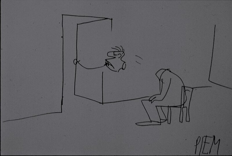 Piem, Image dessinée du dentiste. - Dédicace