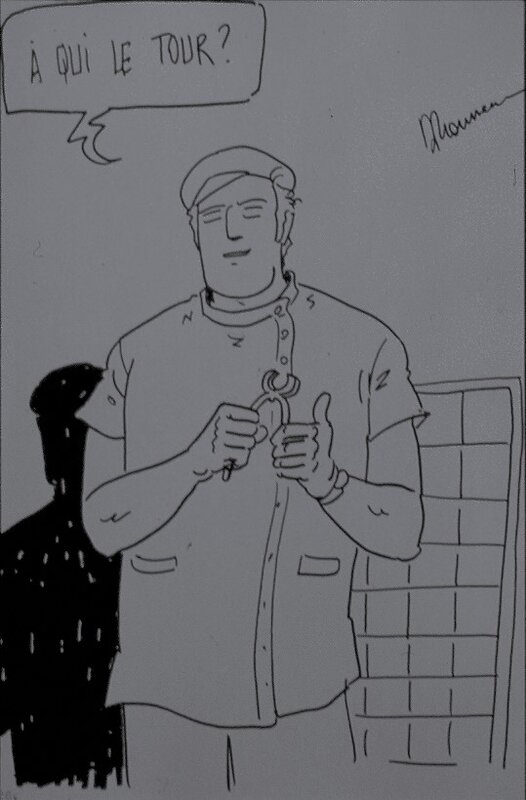 Dominique Rousseau, Image dessinée du dentiste. - Dédicace