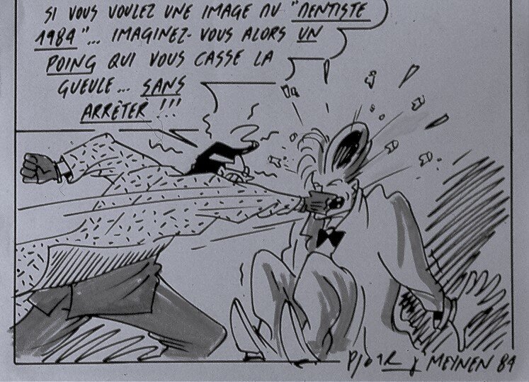 Pjotr, Image dessinée du dentiste. - Dédicace