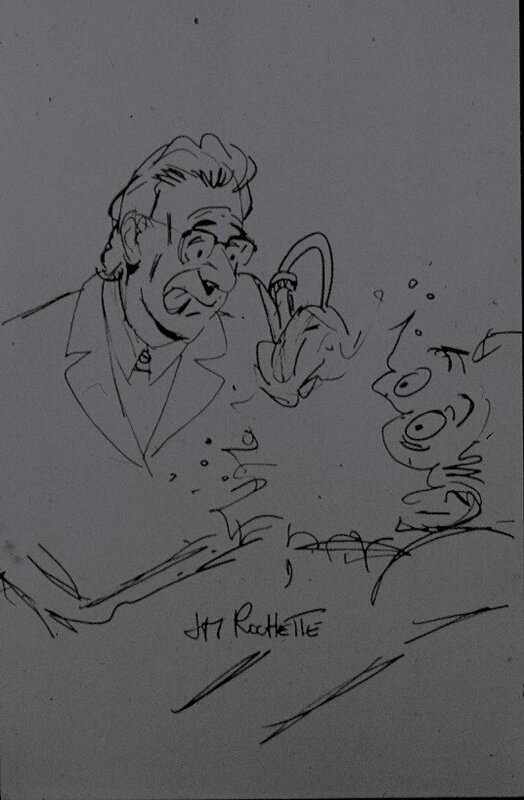 Jean-Marc Rochette, Image dessinée du dentiste. - Dédicace