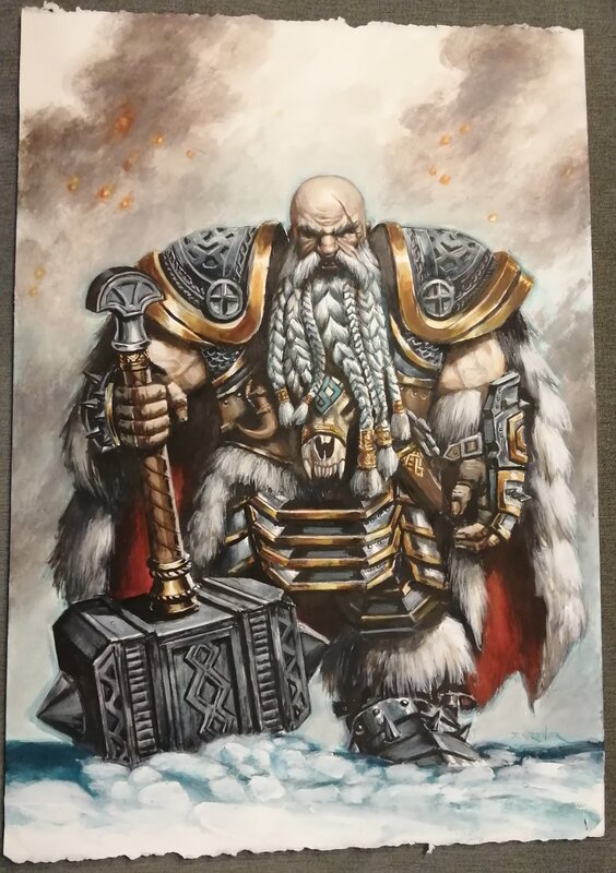 Chef nain by Sébastien Grenier - Original Illustration