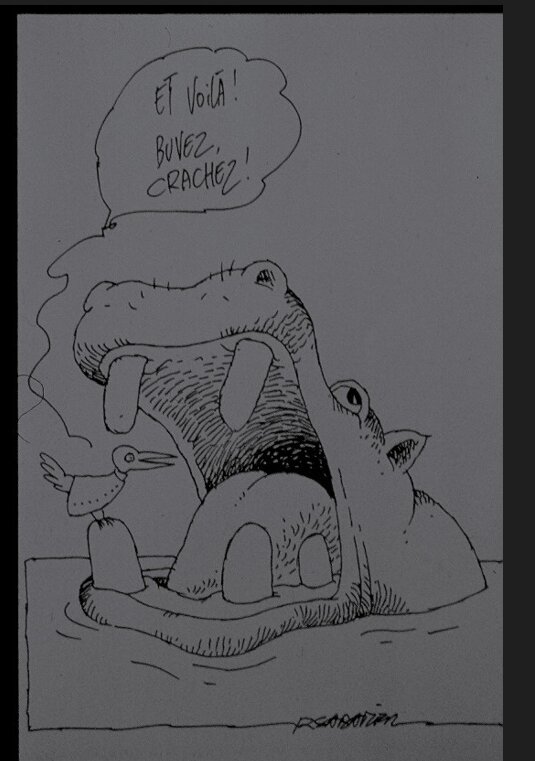 Roland Sabatier, Le pluvian fluviatile (Image dessinée du dentiste). - Dédicace