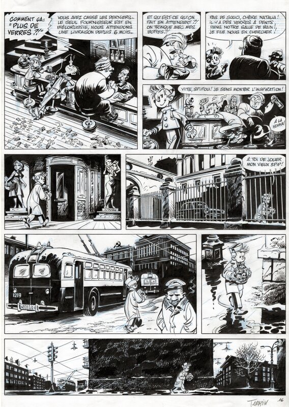 Tarin, Spirou chez les Soviets 1 - Planche originale